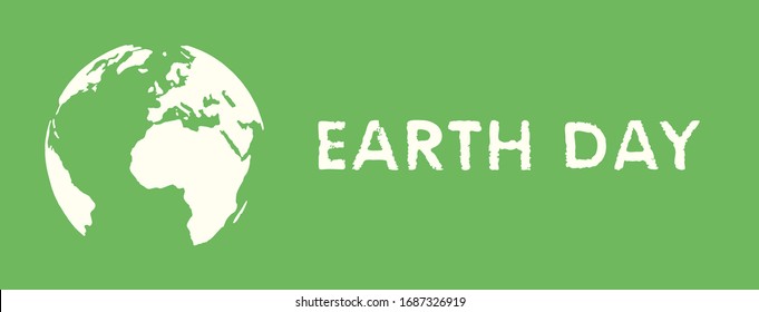 Earth Day vector horizontal banner. Vector template with the globe for Earth Day. Vector illustration for banners, posters, cards. Save the Planet concept, April 22