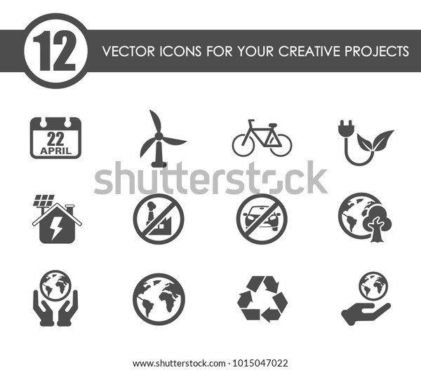 earth day vector\
icons for your creative\
ideas