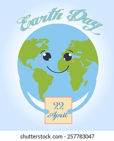 Earth day vector illustration