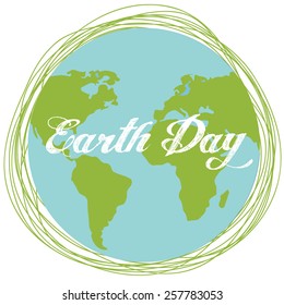 Earth day vector illustration
