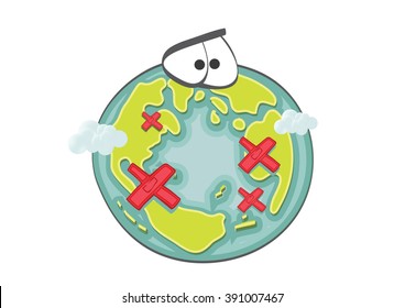 Earth day vector illustration