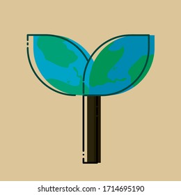 EARTH DAY VECTOR ILLUSTRATION FLAT DESIGN, POSTER, BACKGROUND