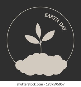 Earth day vector illustration,  planet conservation awareness.
