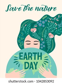 Earth Day. Vector illustration for poster, card, flyer, banner and other use.