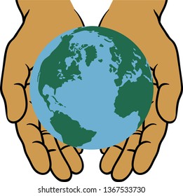 Earth Day vector illustration with transparent background