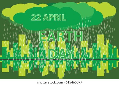 earth day vector rain vector