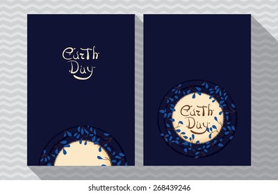 Earth Day - vector set of cards. Great for advert