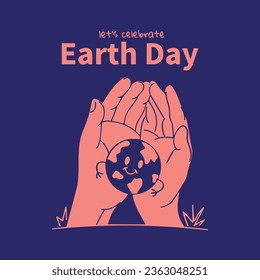 Earth Day Vector Social Media Poster