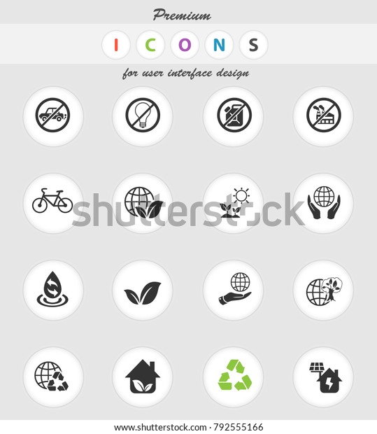 earth day web\
icons for user interface\
design