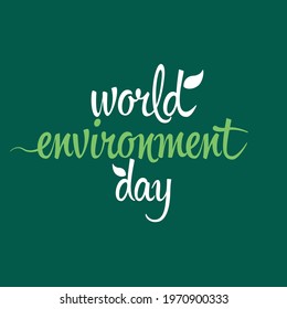 Earth Day, World Environment day concept, card or background with  leaves, Concept design for banner, greeting card, t-shirt, print, poster. Vector illustration
