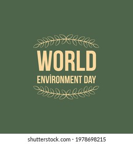 Día de la Tierra, concepto del Día Mundial del Medio Ambiente, tarjeta o fondo con hojas, diseño conceptual para banner, tarjeta de saludo, camiseta, impresión, afiche. Ilustración del vector