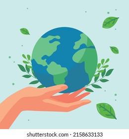 ilustración vectorial del día mundial del medio ambiente de la Tierra