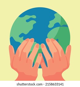 earth day world environment day poster vector illustration