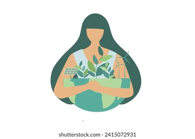 Earth Day and World environment day, Save the earth, ecology friendly concept vector illustration