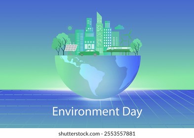 Earth Day and World environment day, Save the earth, ecology friendly concept vector illustration