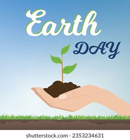 	
Earth day world globe concept happy mother earth
