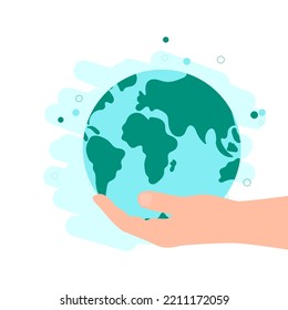 Earth day. World vector illustration.