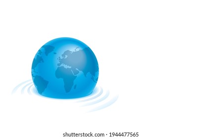Earth day, world water day for living, Environment Concept. Illustration, shape, line, art, graphic and background in vector isolated on background.