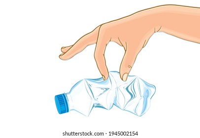 Earth day, world water day for living, Environment and Plastic waste Concept. Illustration, shape, line, art, graphic and background in vector isolated on background.