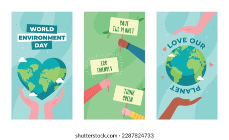 Earth Day. Weltumwelttag, Internationaler Earth Day. Umweltprobleme und Umweltschutz. Vektorgrafik. Eine Reihe von Vektorgrafiken