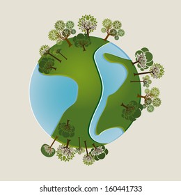 earth  design over beige background vector illustration   