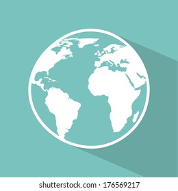 earth design over blue background vector illustration