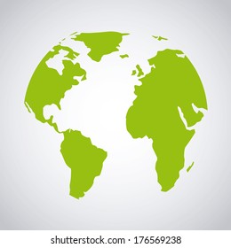 earth design over gray background vector illustration