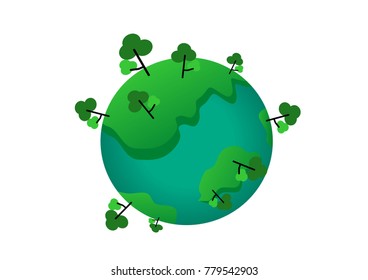 Earth design of vector