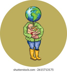 Earth destruction vector due to human greed