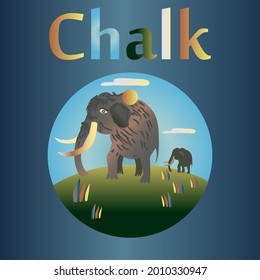 Earth development. Chalk period in the history of the Earth. The dominance of ancient mammals