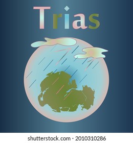 Earth development. The Triassic in the history of the Earth. Acid rain. Clouds.