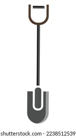 earth digging shovel icon illustration