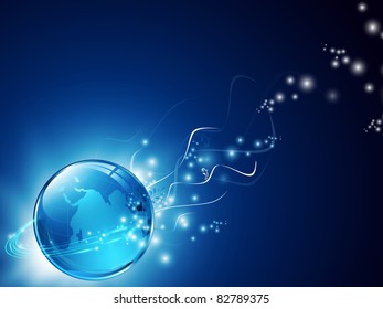 earth with digital fibers