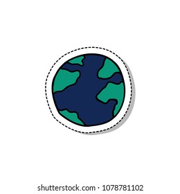 Earth doodle icon