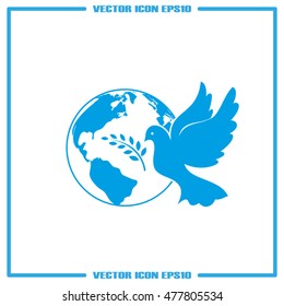 earth dove vector icon
