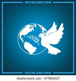 earth dove vector icon