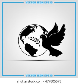 earth dove vector icon