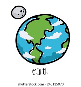 earth drawn design, vector illustration eps10 graphic 