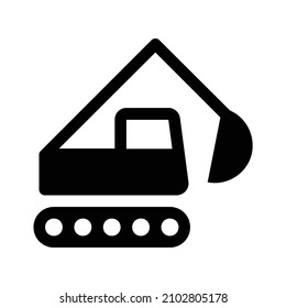 earth dredger truck icon, project vehicle car. glyph icon, solid is very suitable for use in websites, applications, UI UX and others.