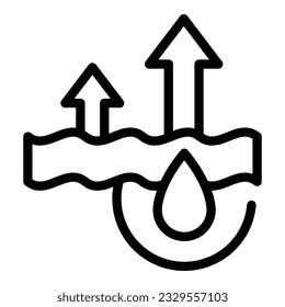 Earth drink icon outline vector. Water save. Eco dish