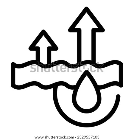 Earth drink icon outline vector. Water save. Eco dish