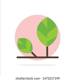 Earth, Eco, Environment, Leaf, Nature Abstract Circle Background Flat color Icon