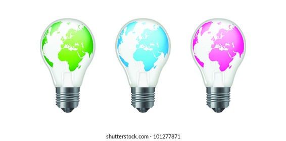earth ecology light bulb idea