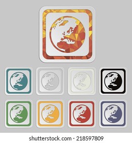 Earth ecology vector icons