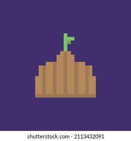 ilustración del fruto del elemento de la tierra. fruta mágica. imagen en píxeles o 8 bits. diseño vectorial. elementos, activos, juegos