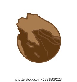 Earth element icons logo style and isolated on white background. minimal icons and symbols vector flat illustration. the four elements nature cycle water fire soil and wind.