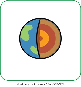 earth element vector icon illustration