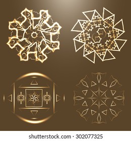 Earth elements with adaptation to background. Brown fractals. Earth fractals. Fractal logo for your company. Spiral fractals. Fractals with adaptation to background. Spiritual fractals. Fractals.