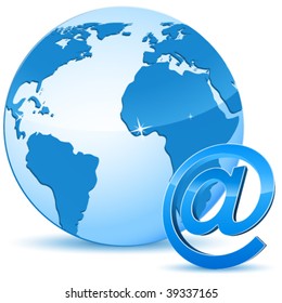 earth e-mail - 3d vector