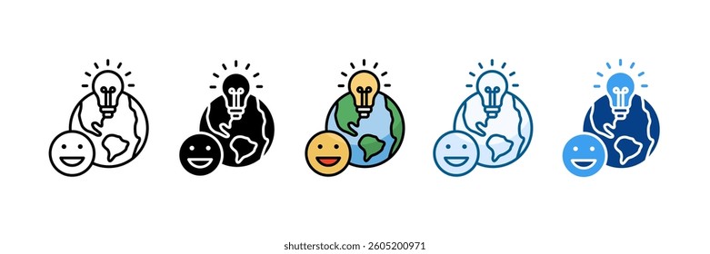 Earth Energy Icon Set Multiple Style Collection